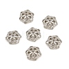 Brass Micro Pave Clear Cubic Zirconia Bead Caps CU-CBA6A75-32P-1