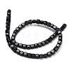 Synthetic Blue Goldstone Beads Strands G-L642-C01-6x6mm-3