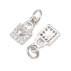 Brass Micro Pave Cubic Zirconia Pendants KK-B167-18P-2