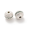 Brass Micro Pave Cubic Zirconia Beads KK-C071-08S-01-2