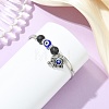 Zinc Alloy Charm Bangles for Women BJEW-JB14384-2