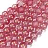 Frosted Transparent Glass Bead Strands X1-GLAA-P065-8mm-09-2