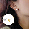 32Pcs 8 Style Rack Plating Brass Stud Earring Findings KK-FH0005-67-5