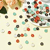 4 Sets 4 Colors Initial Letter A~Z Alphabet Enamel Charms ENAM-YW0004-53-5