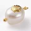 Natural Keshi Pearl Pendants PALLOY-JF00594-03-2