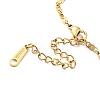 304 Stainless Steel Dapped Chain Necklace for Women NJEW-A008-06G-3