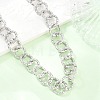 12MM 304 Stainless Steel Textured Ring Link Chain Necklaces for Women NJEW-Z115-11P-3