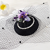 Polyester Birdcage Bridal Veil Netting with Chenille Dot AJEW-WH0471-103C-04-5