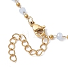 Handmade Faceted Rondelle Glass Beaded Link Chain Necklaces NJEW-JN05744-02-5