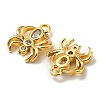Brass Micro Pave Cubic Zirconia Charms KK-Q809-01G-2