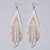Handmade Glass Seed Beads Tassel Dangle Earrings EN2812-9-1