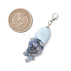 4Pcs Natural Gemstone Chips & Handmade Porcelain Octopus Pendant Decorations HJEW-JM04769-3