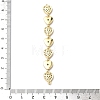 Brass Micro Pave Clear Cubic Zirconia 7 Heart Links Connector Charms KK-H539-14G-4