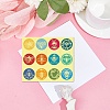 Paper Self Adhesive Gold Foil Embossed Stickers DIY-WH0434-012-4
