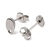 Non-Tarnish 304 Stainless Steel Stud Earring Findings X-STAS-R063-38-1
