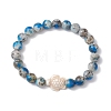 8mm Round Dyed Natural Jade Imitation K2 Stone Stretch Bracelets BJEW-JB10496-1