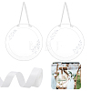 2Pcs Acrylic Clear Big Pendants TACR-GA0001-14E-1