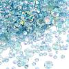Electroplated Transparent Flat Back Resin Rhinestone Cabochons RESI-XCP0002-44B-1