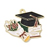School Supplies Alloy Enamel Pandants FIND-M083-03G-G-1