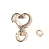 Heart Alloy Swivel Clasps X-PURS-PW0001-429P-1
