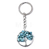 Natural Howlite Chips Chakra Keychain G-N0326-003E-1