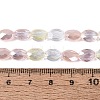 Electroplate Imitation Jade & Opaque & Transparent Glass Beads Strands EGLA-Q135-6x8MM-01D-5
