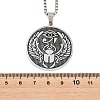 Religion 201 Stainless Steel Eye of Horus Egyptian Scarab Pendant Egyptian Scarab Box Chain Necklaces SA-H003-02P-5