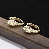 Brass Cubic Zirconia Hoop Earrings EJEW-Q014-09G-4