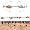 Handmade Natural Indian Agate & 316 Stainless Steel Round Link Chains CHS-L033-07P-04-2