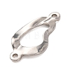 304 Stainless Steel Textured Links Connector Charms STAS-K302-02B-P-2