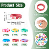24Pcs 6 Colors Handmade Polymer Clay Finger Rings CLAY-TA0002-12-4