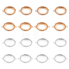 Oval Brass Open Back Settings Kits KK-AR0002-91-1