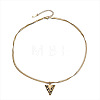 Leopard Print 304 Stainless Steel Enamel Geometric Pendant Necklaces for Women WG63095-01-1