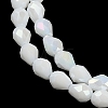 Opaque Solid Color Electroplate Glass Beads Strands LS-EGLA-N013-P4mm-B02-3