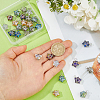 70Pcs 7 Styles Glass Pendants PALLOY-FH00204-3