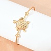 Ocean Theme 304 Stainless Steel Cuff Bangles SA-Z002-02G-02-3