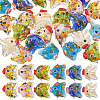 24Pcs 6 Colors Handmade Lampwork Beads LAMP-DC0001-30-1