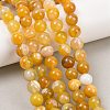 Natural Striped Agate/Banded Agate Beads Strands G-Z060-A01-C20-5