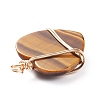 Natural Tiger Eye Pendants PALLOY-JF01490-04-3