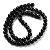 Natural Obsidian Bead Strands G-R173-6mm-02-4