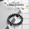 Non-magnetic Synthetic Hematite Round Beads Stretch Bracelets BJEW-PH0001-8mm-22-8