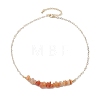 Natural Red Aventurine Chip Bib Necklaces NJEW-JN04950-06-4