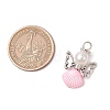 3Pcs 3 Colors Glass Pearl Pendants PALLOY-JF03471-2