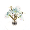 Plastic Flower Miniature Ornaments PW-WG0299B-05-1