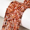 Natural Red Agate Beads Strands G-G343-B02-3mm-1