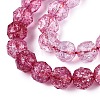 Crackle Transparent Glass Beads Strands GLAA-Q108-02A-11-3
