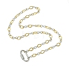 5MM Two Tone 304 Stainless Steel Textured Figaro Chain Necklaces NJEW-JN06466-01-2