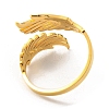 304 Stainless Steel Double Wing Open Cuff Ring RJEW-F149-01G-3