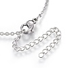 Brass Micro Pave Cubic Zirconia Pendant Necklaces NJEW-O108-30P-3