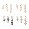3Pcs Natural Cultured Freshwater Pearl Potato Pendants PALLOY-JF05105-1